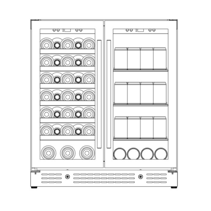 30-inch Combination Beer and Wine Cooler with Low-E Glass Door - Image 13