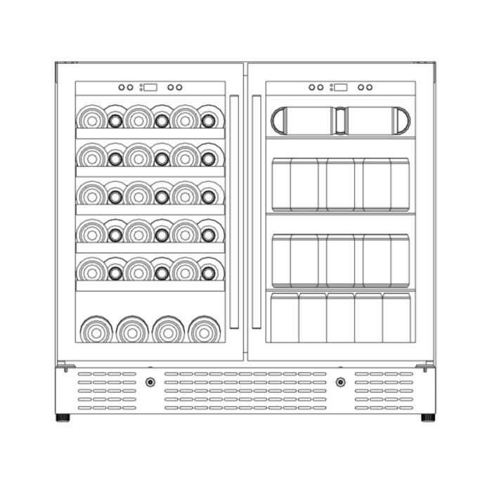 36-inch Beer and Wine Cooler Combination with Low-E Glass Door - Image 10