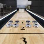 American Legend Brookdale 9' LED Shuffleboard Table with Bowling - Image 9
