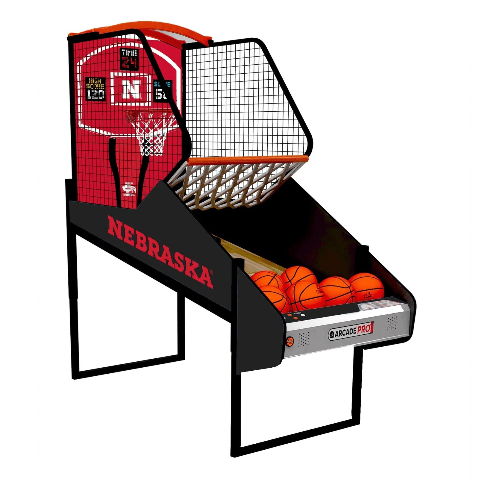 Nebraska_without_mat ICE Gametime Pro Collegiate - Home Basketball with your Favorite College Team - Image 1