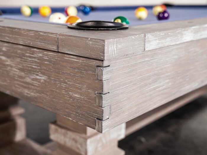 Nixon Huck 8' Slate Pool Table in Grey White Oak Finish w/ Dining Top Option - Image 9