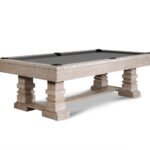 Nixon Huck 8' Slate Pool Table in Grey White Oak Finish w/ Dining Top Option