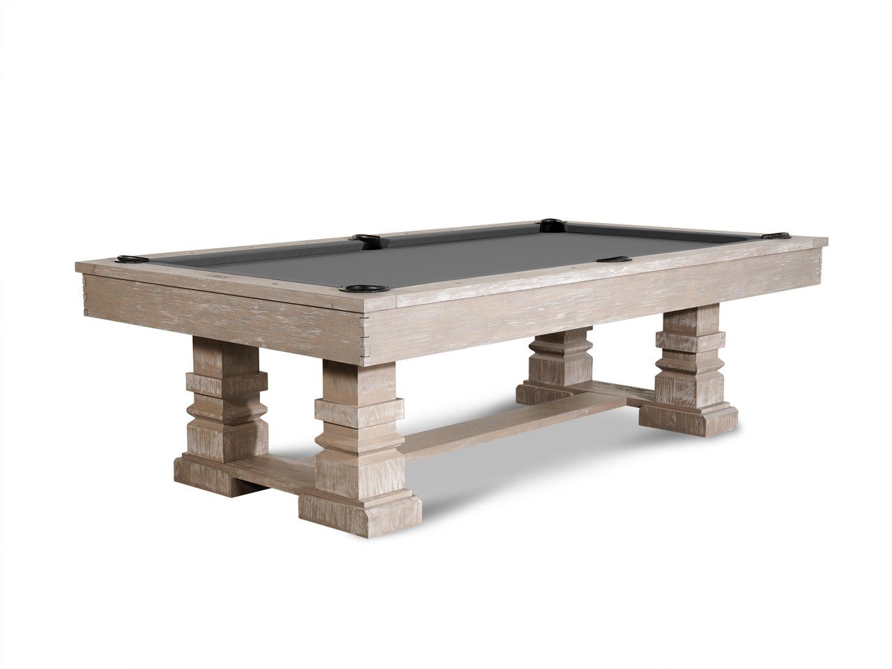 Nixon_Billiards_HUK_GreyWhiteOak_PoolTable_14A_1__20276_5a712b06-abe6-4c5a-bb7e-ee48776816b2 Nixon Huck 8' Slate Pool Table in Grey White Oak Finish w/ Dining Top Option - Image 1