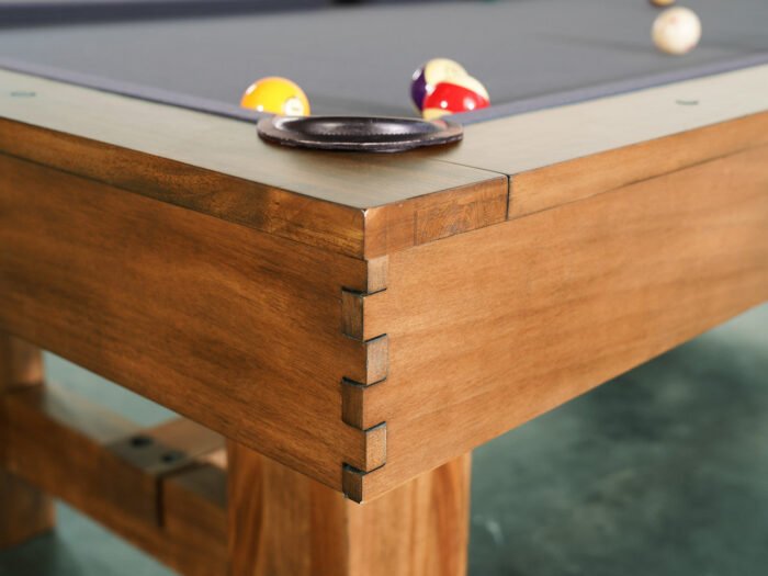 Nixon Presli 8' Slate Pool Table in Native Acacia Finish w/ Dining Top Option - Image 7