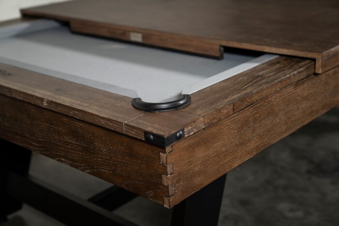 Nixon Hunter 8' Slate Pool Table in Brushed Walnut Finish w/ Dining Top Option - Image 11
