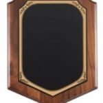 Genuine Walnut Plaque Black Brass Engraving Plate