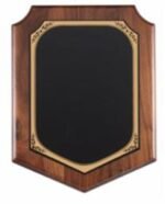 Genuine Walnut Plaque Black Brass Engraving Plate