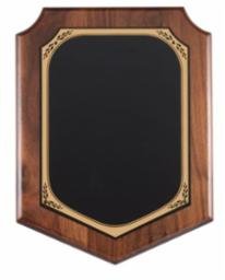PC582D Genuine Walnut Plaque Black Brass Engraving Plate - Image 1