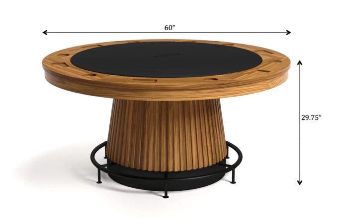 RAM Game Room PRO60TBL-W Poker Table - Matte Walnut - Image 7