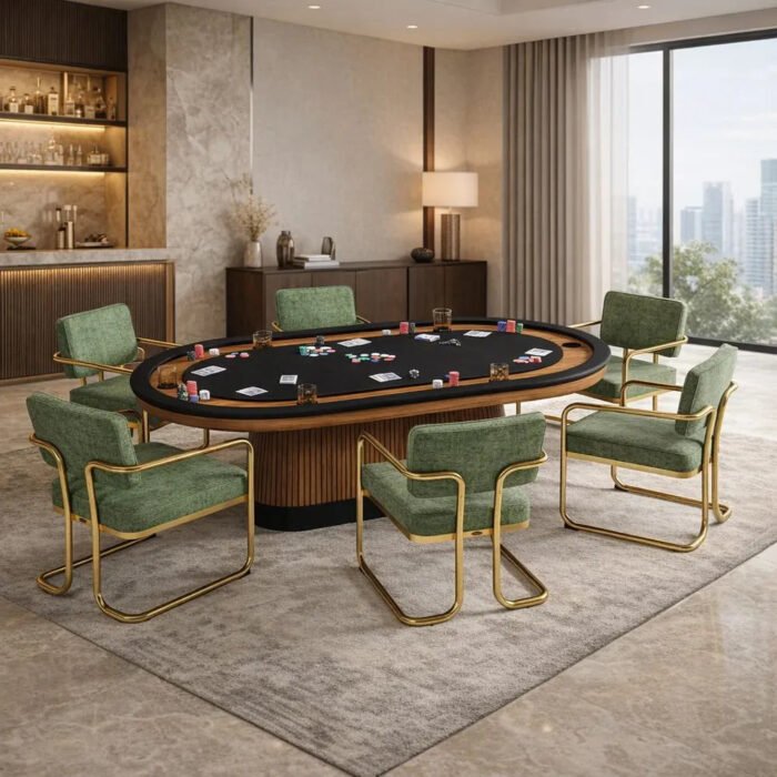 RAM Game Room PRO60TBL-W Poker Table - Walnut - Image 3