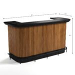 RAM Game Room Prohibition 84" Cocktail Bar - Walnut - Image 3
