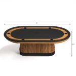 RAM Game Room PRO60TBL-W Poker Table - Walnut - Image 7