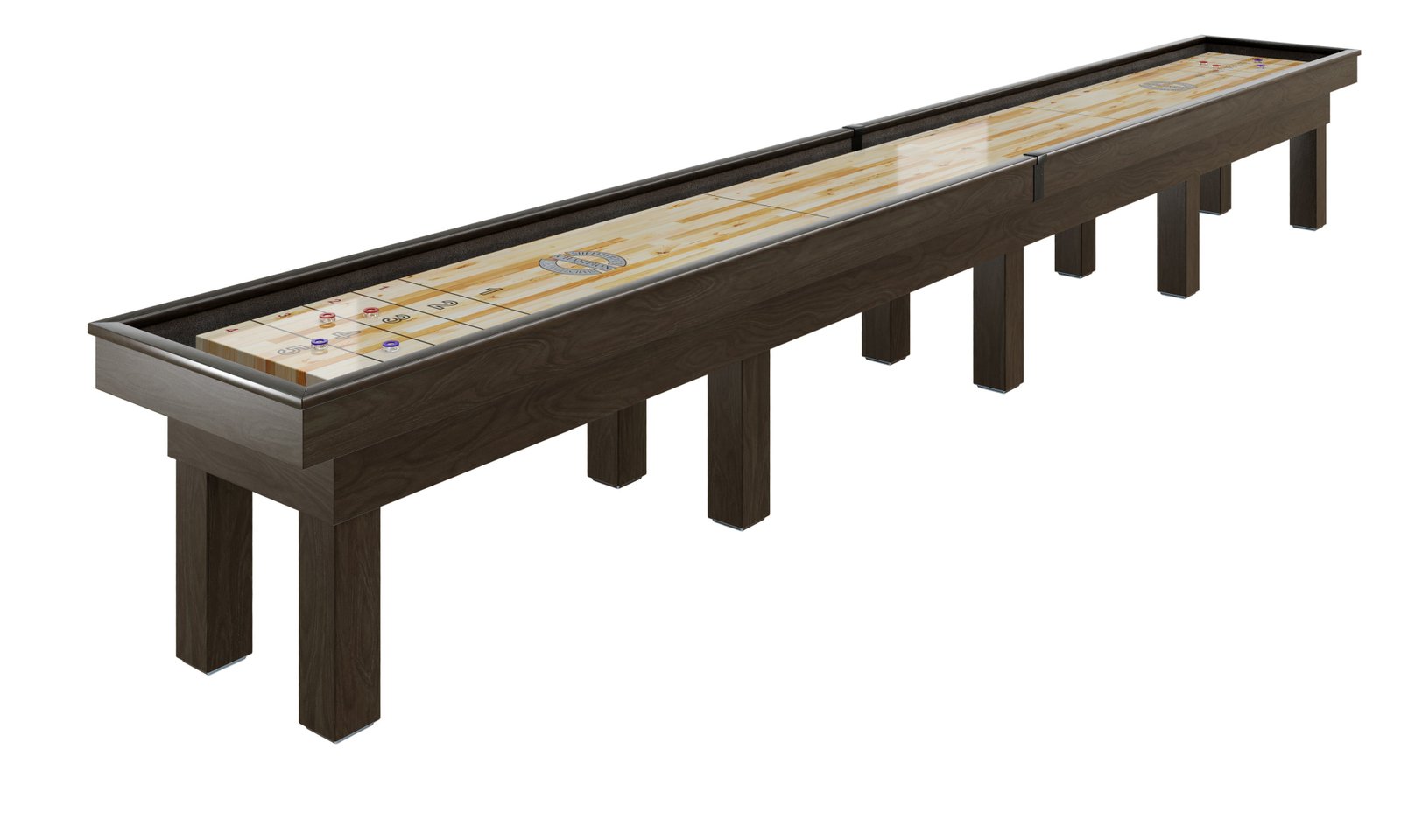 Palo_Duro_Oak_Old_World_c46b883e-955d-4970-bc20-ace2a1d2ecd1 Champion 9' Palo Duro Shuffleboard Table - Image 1