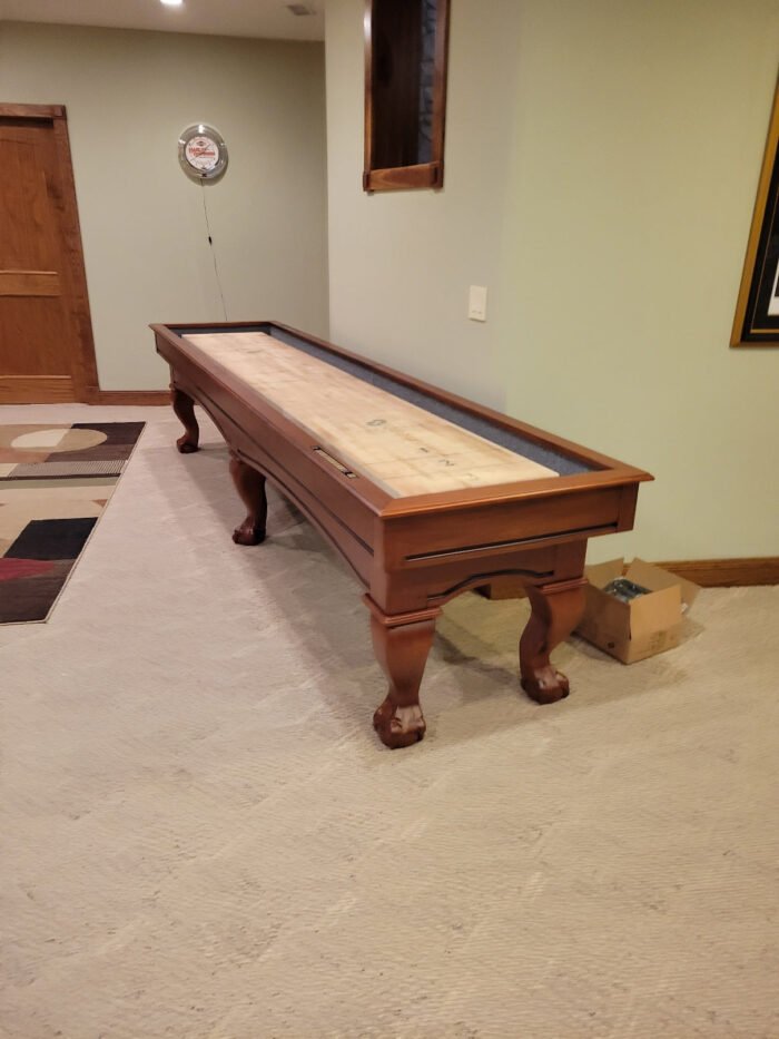 Playcraft Charles River 16'  Pro-Style Shuffleboard Table in Chestnut - Image 3