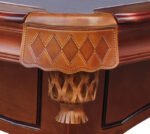 Playcraft Charles River 8' Slate Pool Table in Chestnut w/ Leather Drop Pockets - Image 3