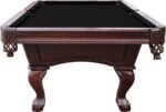 Playcraft Charles River 8' Slate Pool Table in Espresso w/ Leather Drop Pockets - Image 3