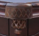 Playcraft Charles River 8' Slate Pool Table in Espresso w/ Leather Drop Pockets - Image 5
