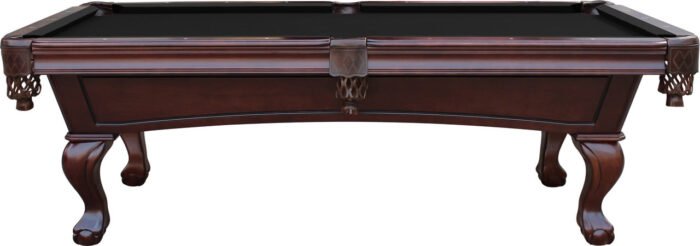 Playcraft Charles River 8' Slate Pool Table in Espresso w/ Leather Drop Pockets - Image 2