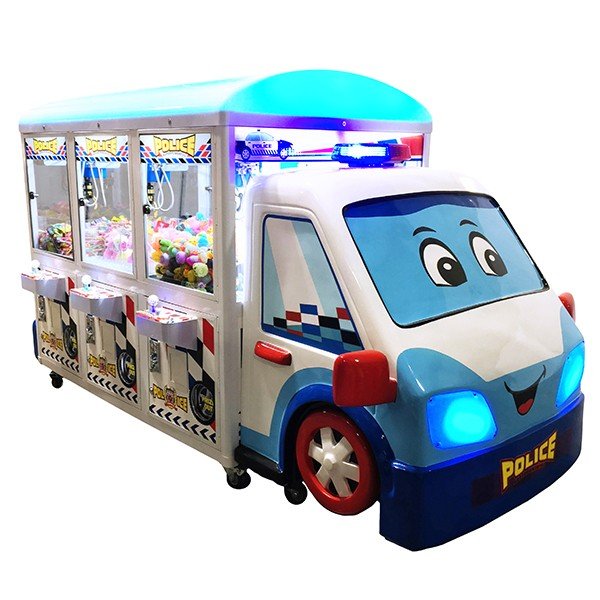 Police-Crane-Product-Image Police Car 6-Player Crane Machine - Image 1