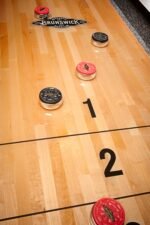 Brunswick Premier 12ft Shuffleboard Table -  Weathered Oak - Image 4