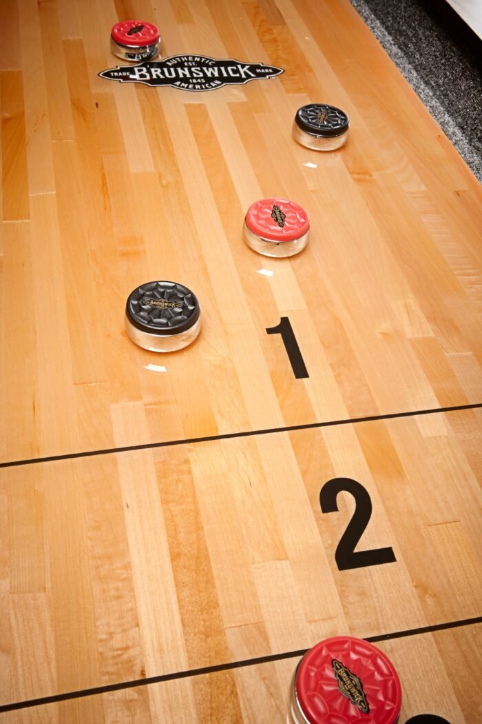 Brunswick Premier 12ft Shuffleboard Table -  Weathered Oak - Image 4