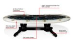 BBO Prestige X – 10 Player Kidney Bean Dealer Poker Table - Image 4