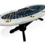 BBO Prestige X – 10 Player Kidney Bean Dealer Poker Table