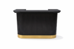 RAM Game Room Prohibition 60" Cocktail Bar in Matte Black/Brass