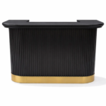 RAM Game Room Prohibition 60" Cocktail Bar in Matte Black/Brass