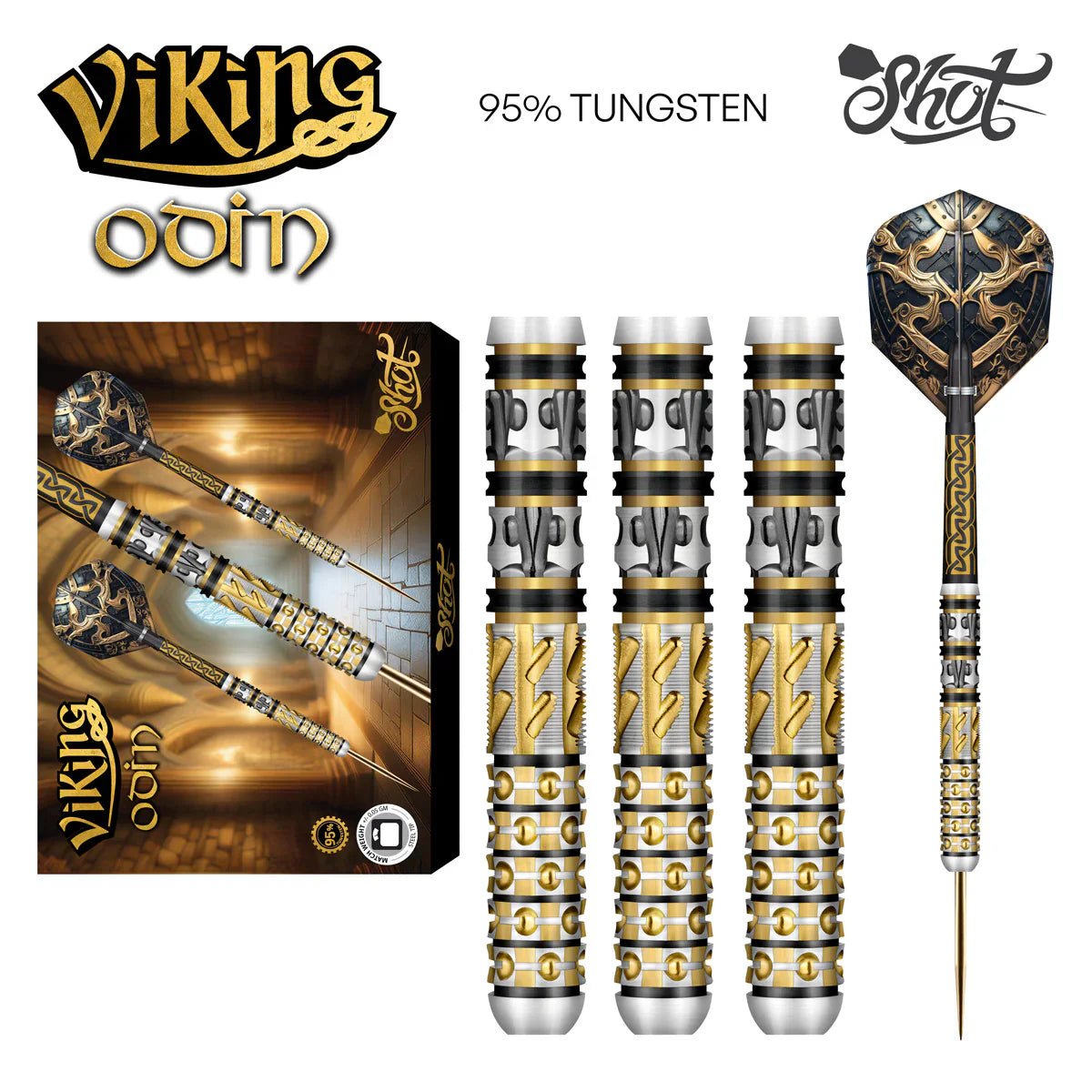 Product-Listing_Viking-Odin_ST_Full-Set Viking Odin Steel Tip Dart Set - 95% Tungsten - Image 1