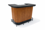 RAM Game Room Prohibition 60" Cocktail Bar in Matte Walnut/Black - Image 3