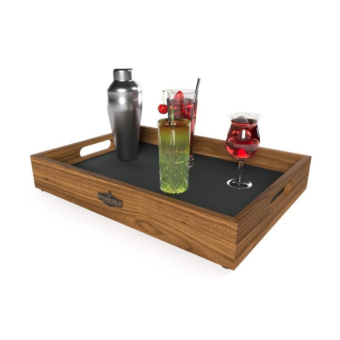RAM Game Room Prohibition Mini Cocktail Bar - Walnut - Bar only - Image 4