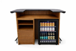 RAM Game Room Prohibition 60" Cocktail Bar in Matte Walnut/Black - Image 5