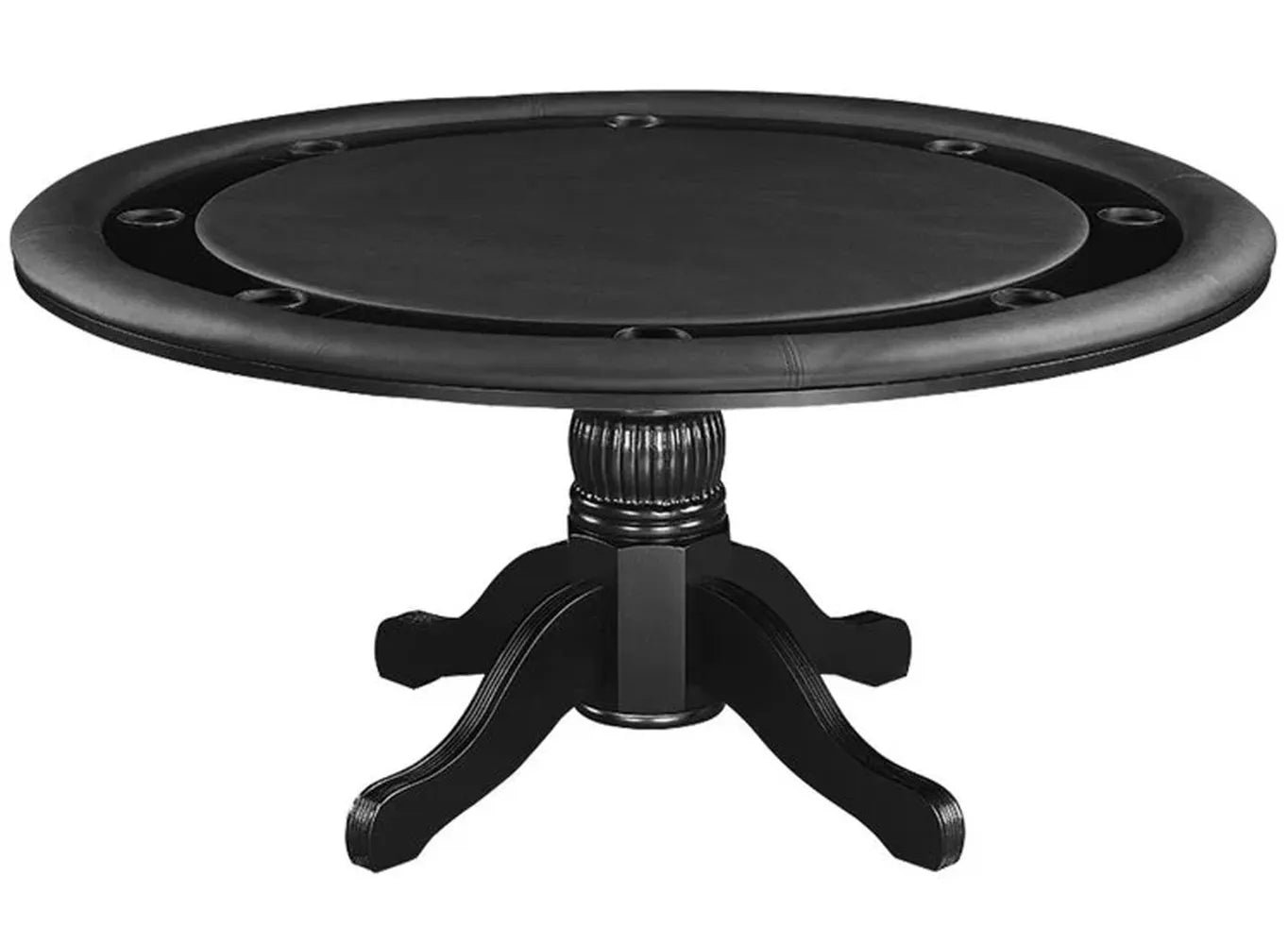 RAM Game Room GTBL60 BLK padded vinyl poker table playing surface with integrated cup holders