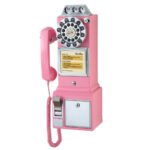 Ryan Bros. American Retro 1950's Payphone with Coin Bank - Pink - Image 5