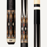 Rage Masked Daggers, Black w/Black & White, Cocobolo/Black Nylon Wrap Cue Stick