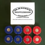 Olhausen Replacement Shuffleboard Pucks - 4 blue / 4 red
