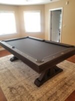 Playcraft Brazos River 8' Slate Pool Table w/ Leather Drop Pockets in Weathered Black - Image 5