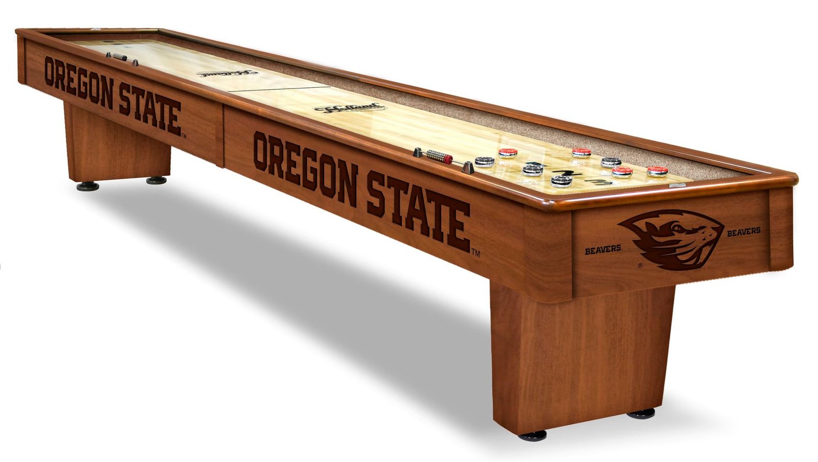SBChrdOregSt Holland Bar Stool Oregon State 12' Shuffleboard Table - Image 1