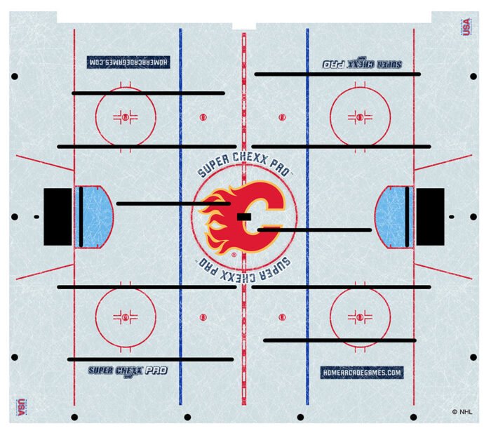 Calgary Flames NHL Super Chexx Pro Bubble Hockey - Image 4