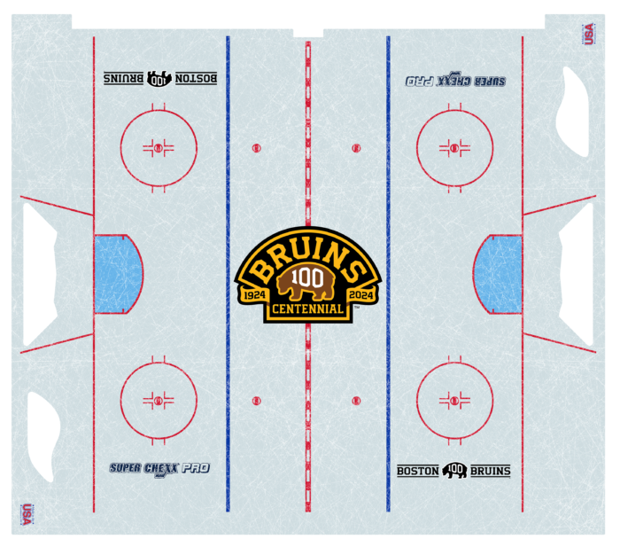 100 Year Anniversary Boston Bruins NHL Super Chexx Pro Bubble Hockey - Image 2