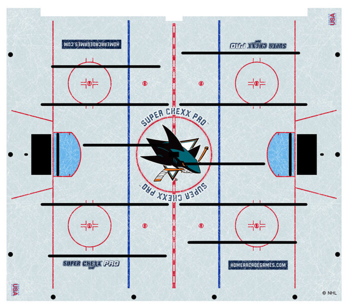 San Jose Sharks NHL Super Chexx Pro Bubble Hockey - Image 4