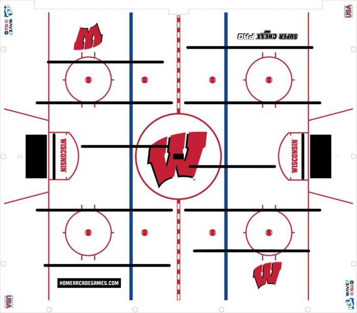 University of Wisconsin Super Chexx PRO® Bubble Hockey - Image 2