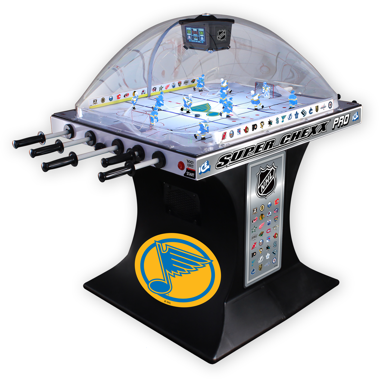 SC_NHL_Blues St. Louis Blues NHL Super Chexx Pro Bubble Hockey - Image 1