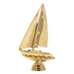 Sailboat Figure, Gold - 6"