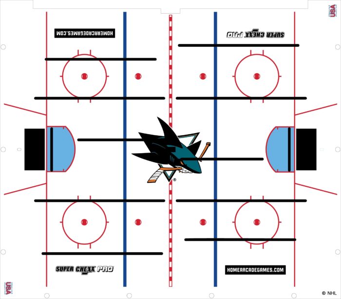 San Jose Sharks NHL Super Chexx Pro Bubble Hockey - Image 3