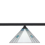 Toltec Lighting - Sky Art Glass with Matte Black Light Bar