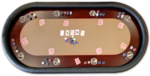 California House Petaluma Oval Texas Hold'em Table