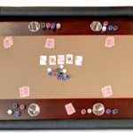 California House Davenport Fixed Top Oval Texas Hold'em Table
