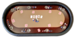 California House Davenport Fixed Top Oval Texas Hold'em Table